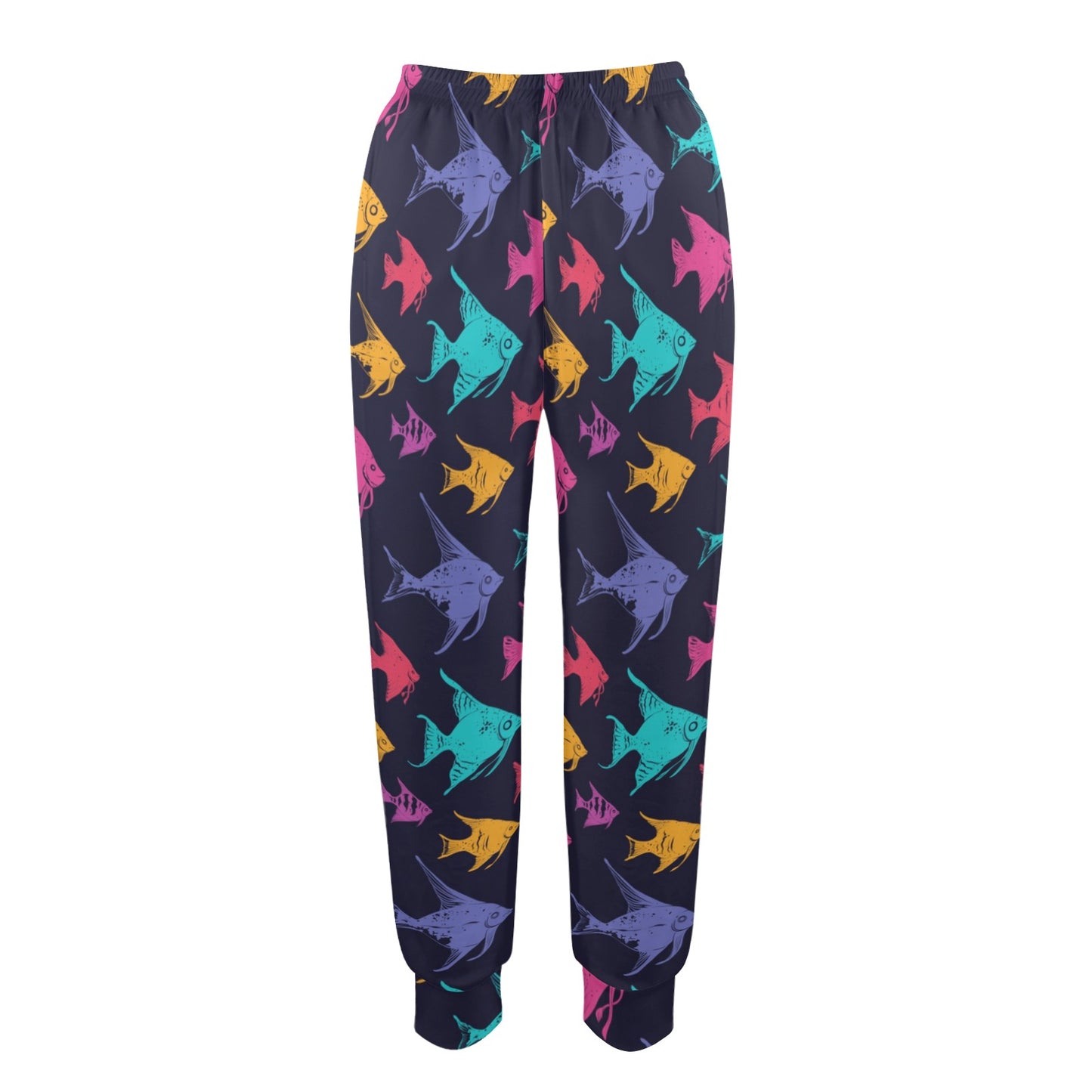 Angelfish Colorful Pattern Print Design 03 Women's Casual Track Pants