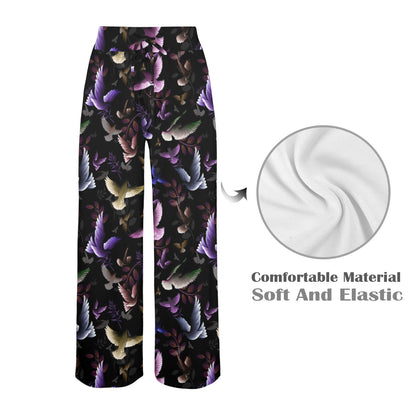 Pigeon Pattern Print Design 01 Women's Wide Leg Lounge Pants