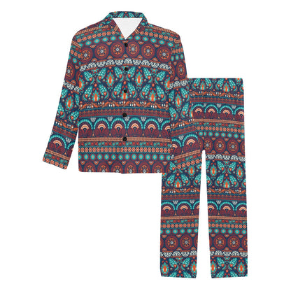 Suzani Print Design LKS302 Men's Long Pajama Set