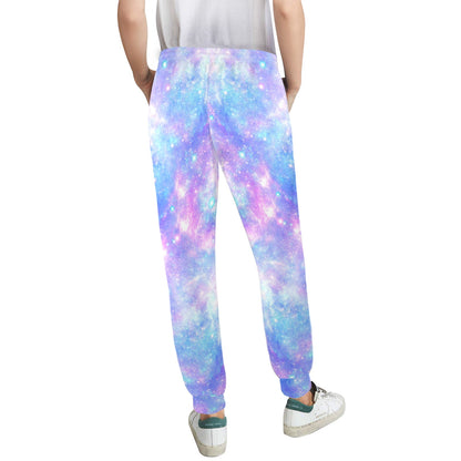 Galaxy Stardust Pastel Color Print Women's Casual Track Pants