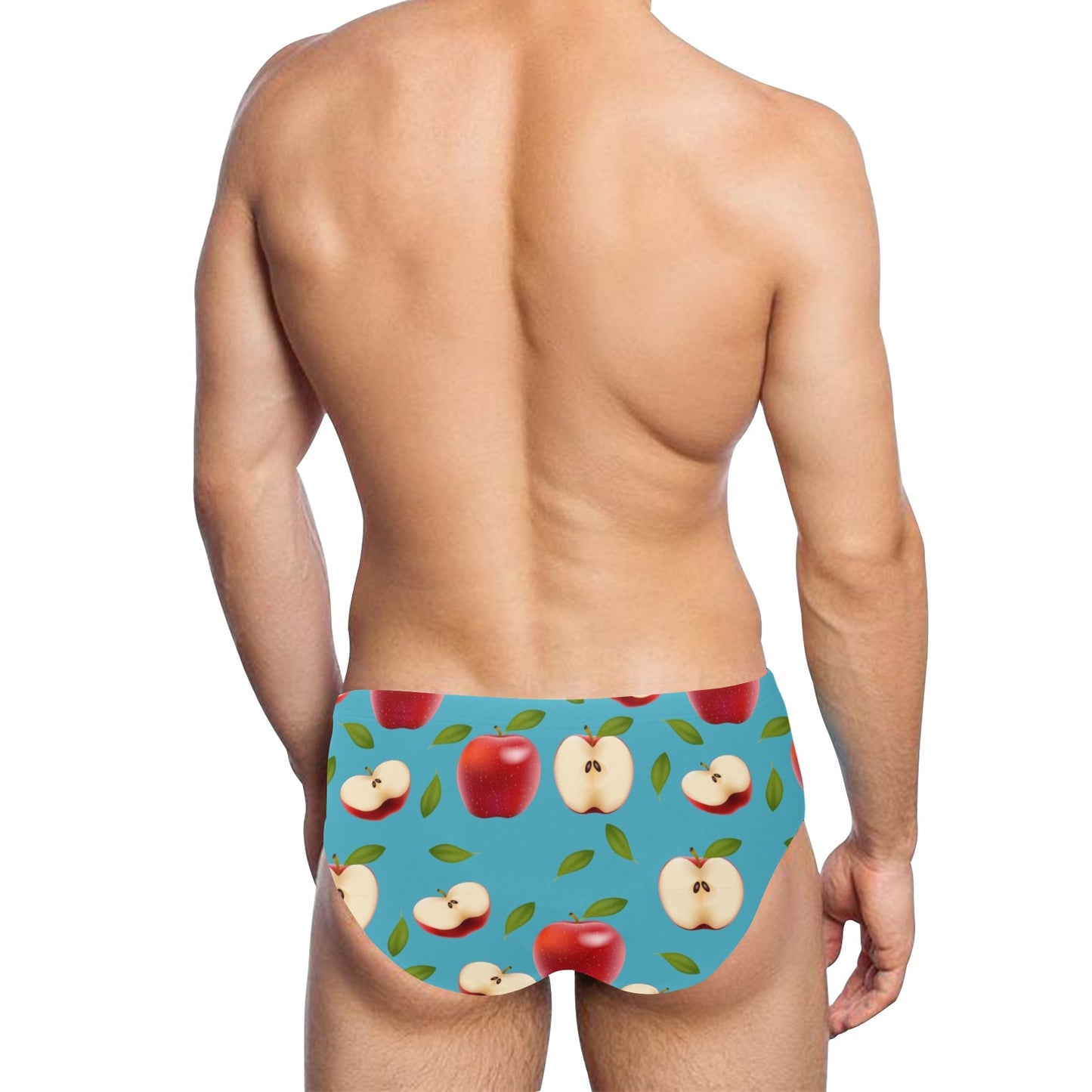 Apple Pattern Print Design AP012 Men's Swimming Briefs