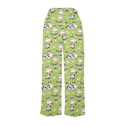 Cattle Print Design LKS401 Women's Wide Leg Lounge Pants