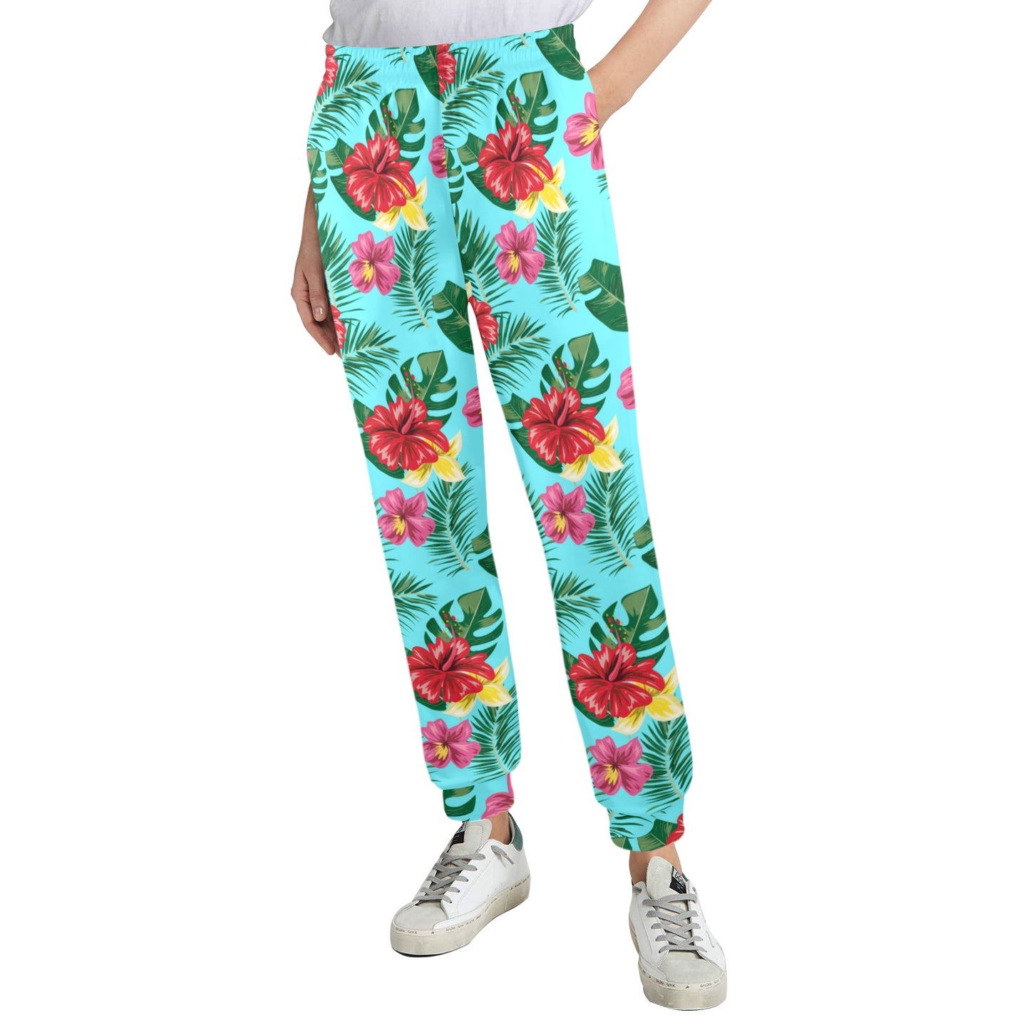 Hibiscus Hawaiian Flower Women's Casual Track Pants