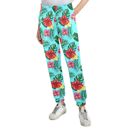 Hibiscus Hawaiian Flower Women's Casual Track Pants