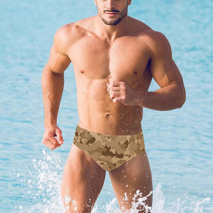 ACU Desert Digital Pattern Print Design 01 Men's Swimming Briefs