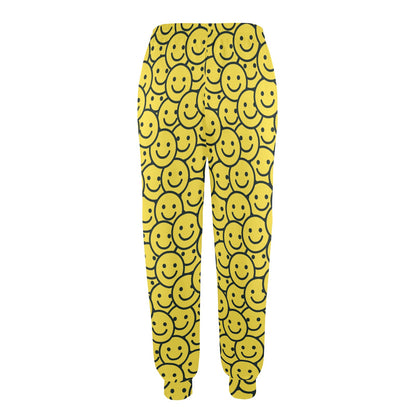 Smiley Face Emoji Print Design LKS302 Women's Casual Track Pants