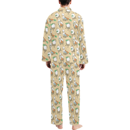 Guinea Pig Print Design LKS401 Men's Long Pajama Set