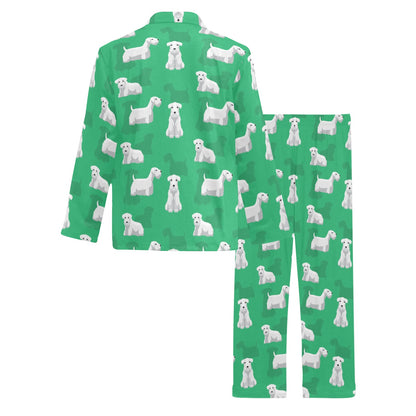 Sealyham Terriers Print Design LKS301 Men's Long Pajama Set