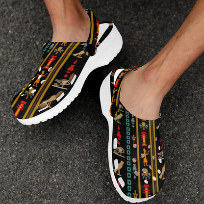 Eye of Horus Egypt Style Pattern Unisex Clogs Shoes