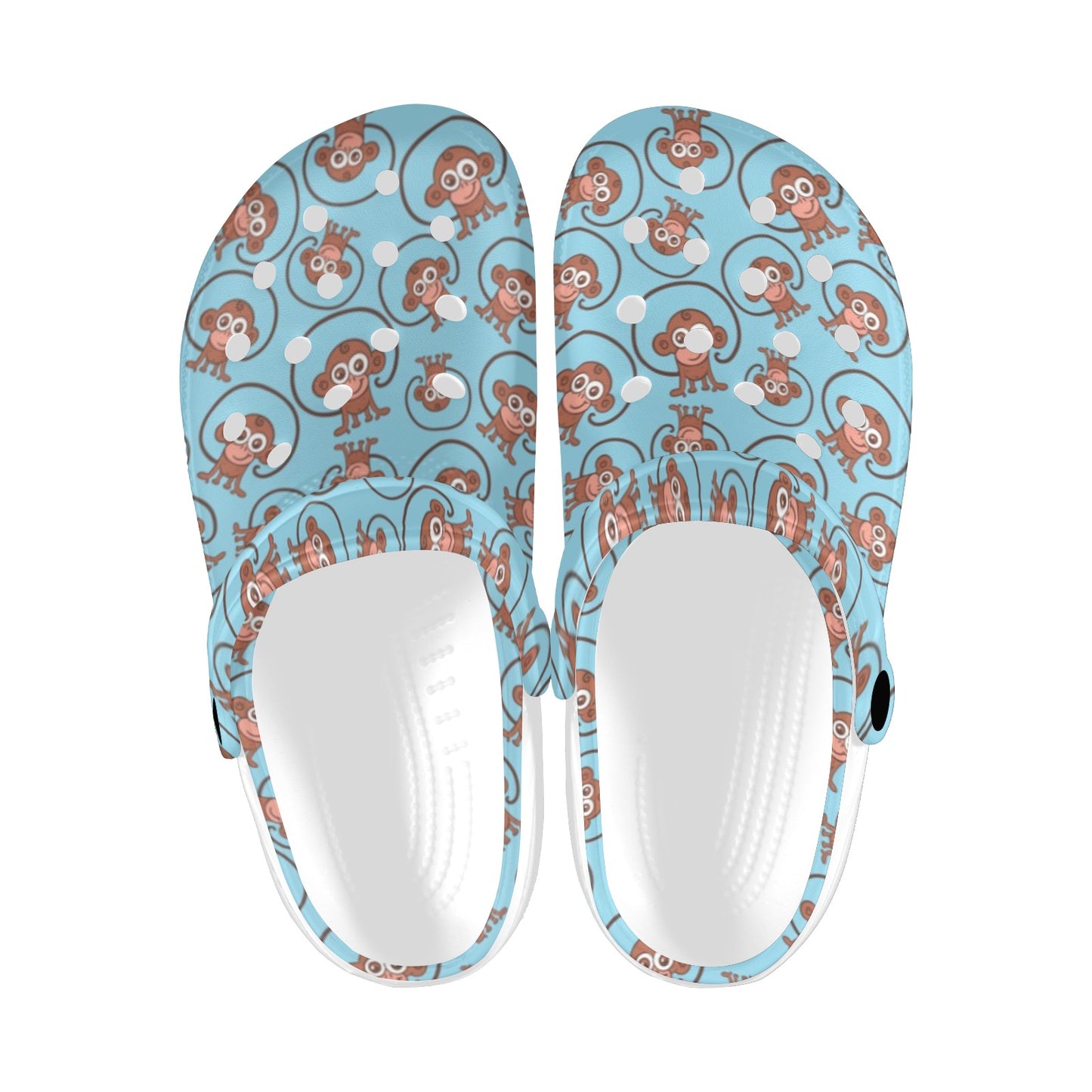 Monkey Cute Design Themed Print Unisex Clogs Shoes
