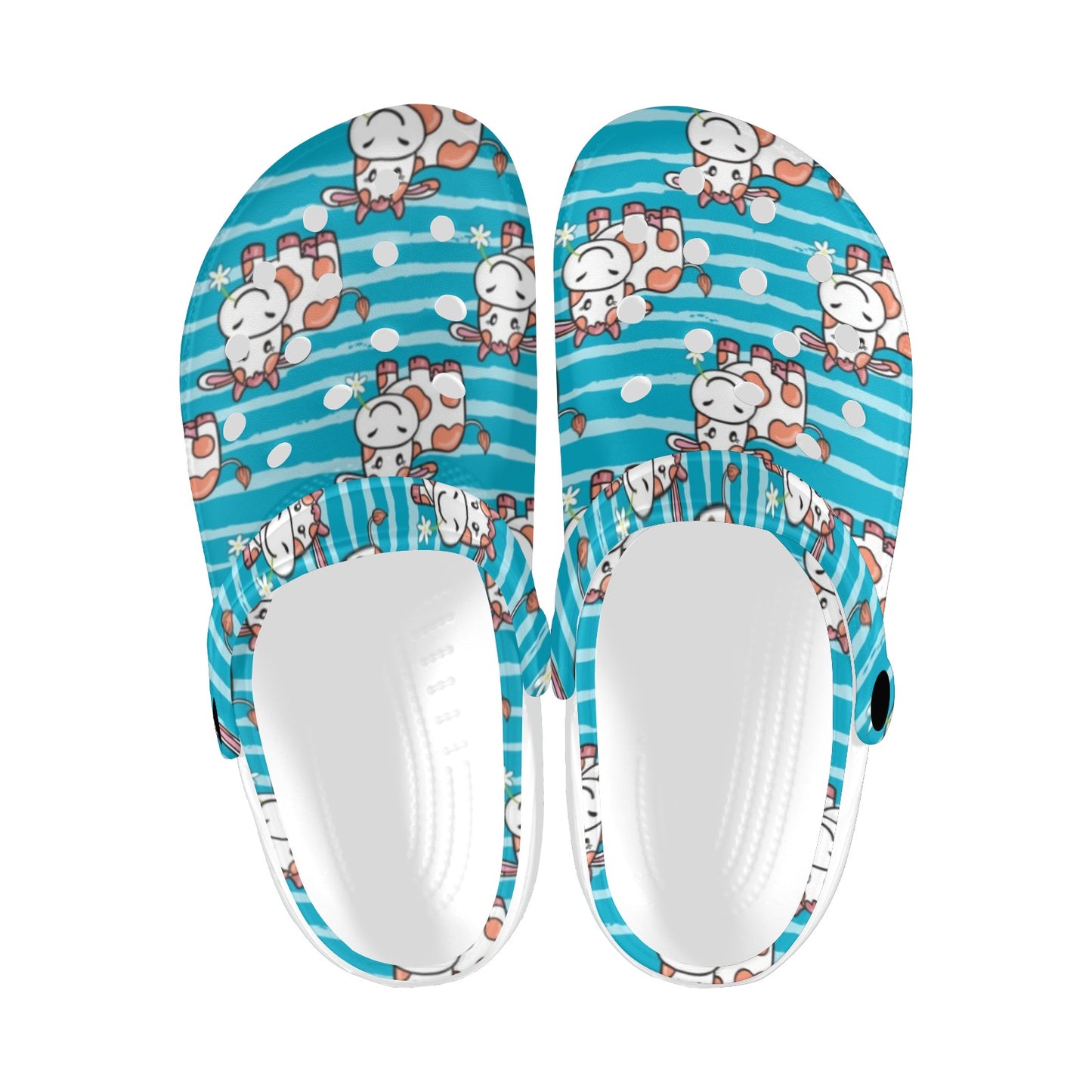 Cow Cute Print Pattern Unisex Clogs Shoes
