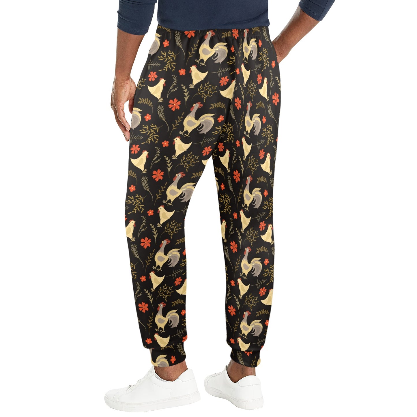 Chicken Pattern Print Design 04 Men's Casual Track Pants