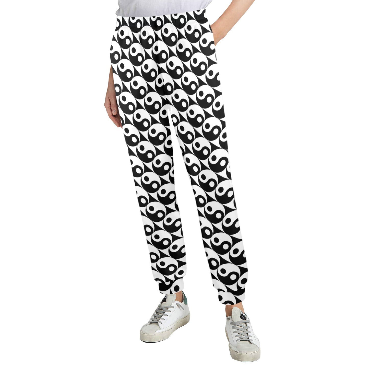 Yin Yang Print Design LKS304 Women's Casual Track Pants