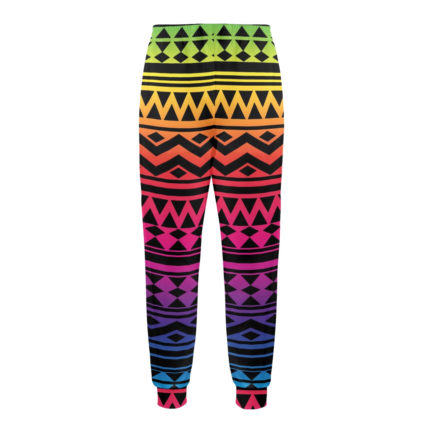 Rainbow Tribal Pattern Print Design A02 Men's Casual Track Pants