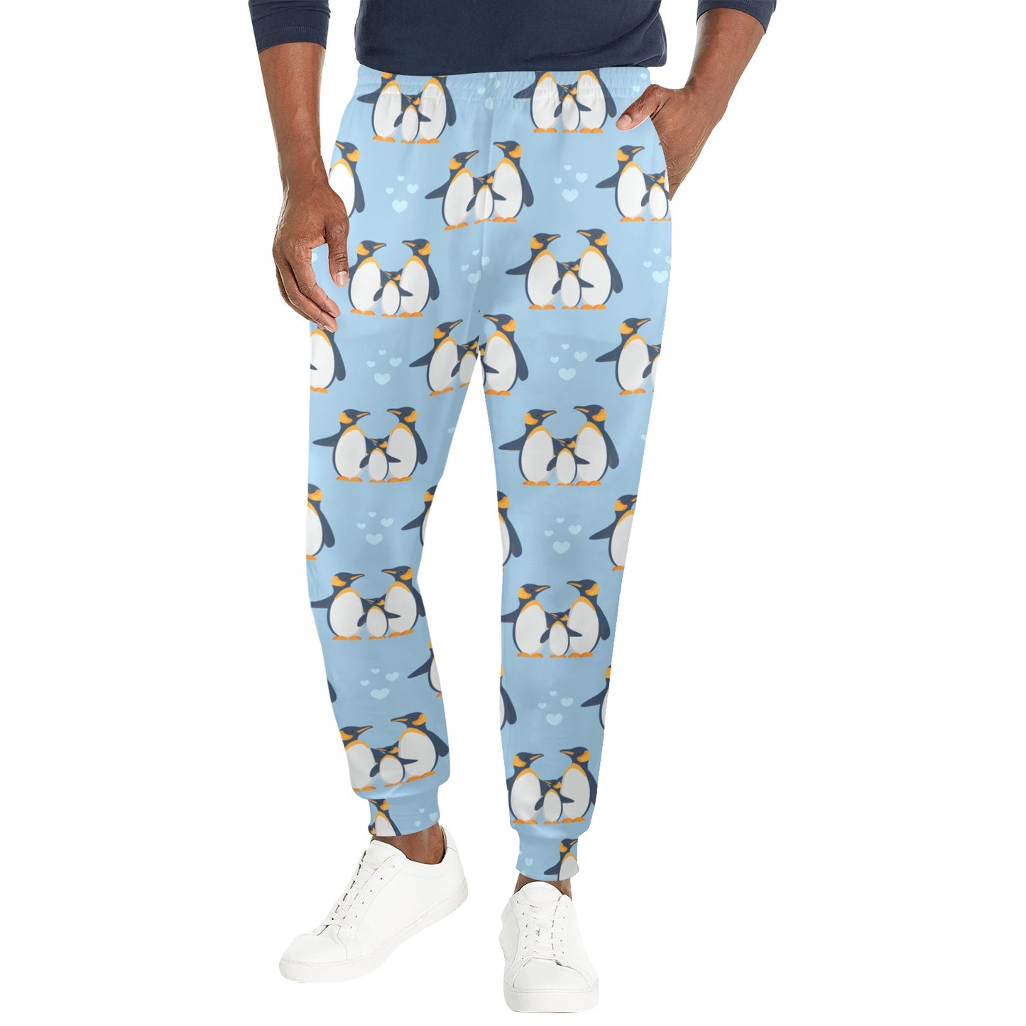 Penguin Pattern Print Design A04 Men's Casual Track Pants