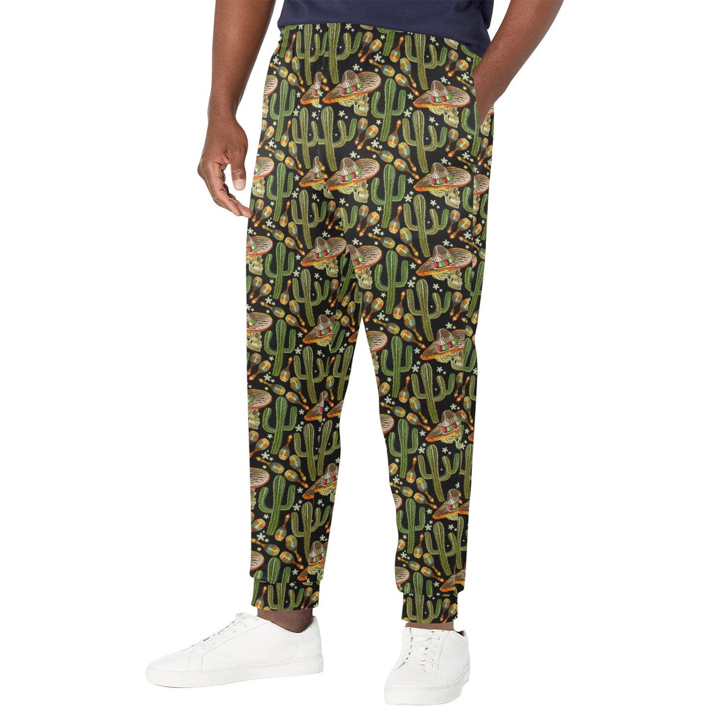 Western Style Print Men's Casual Track Pants