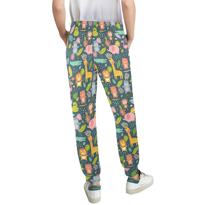 Safari Animal Cartoon Print Design LKS305 Women's Casual Track Pants