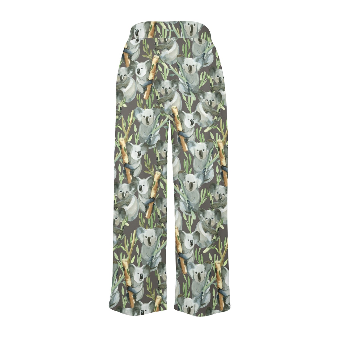 Koala Pattern Design Print Women's Wide Leg Lounge Pants
