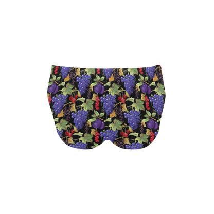 Grape Pattern Print Design GP05 Men's Swimming Briefs