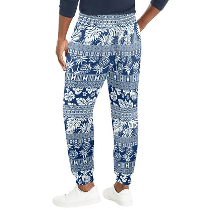 Hawaiian Themed Pattern Print Design H020 Men's Casual Track Pants