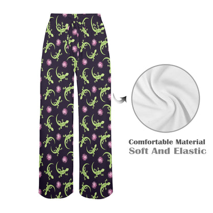 lizard Print Design LKS402 Women's Wide Leg Lounge Pants