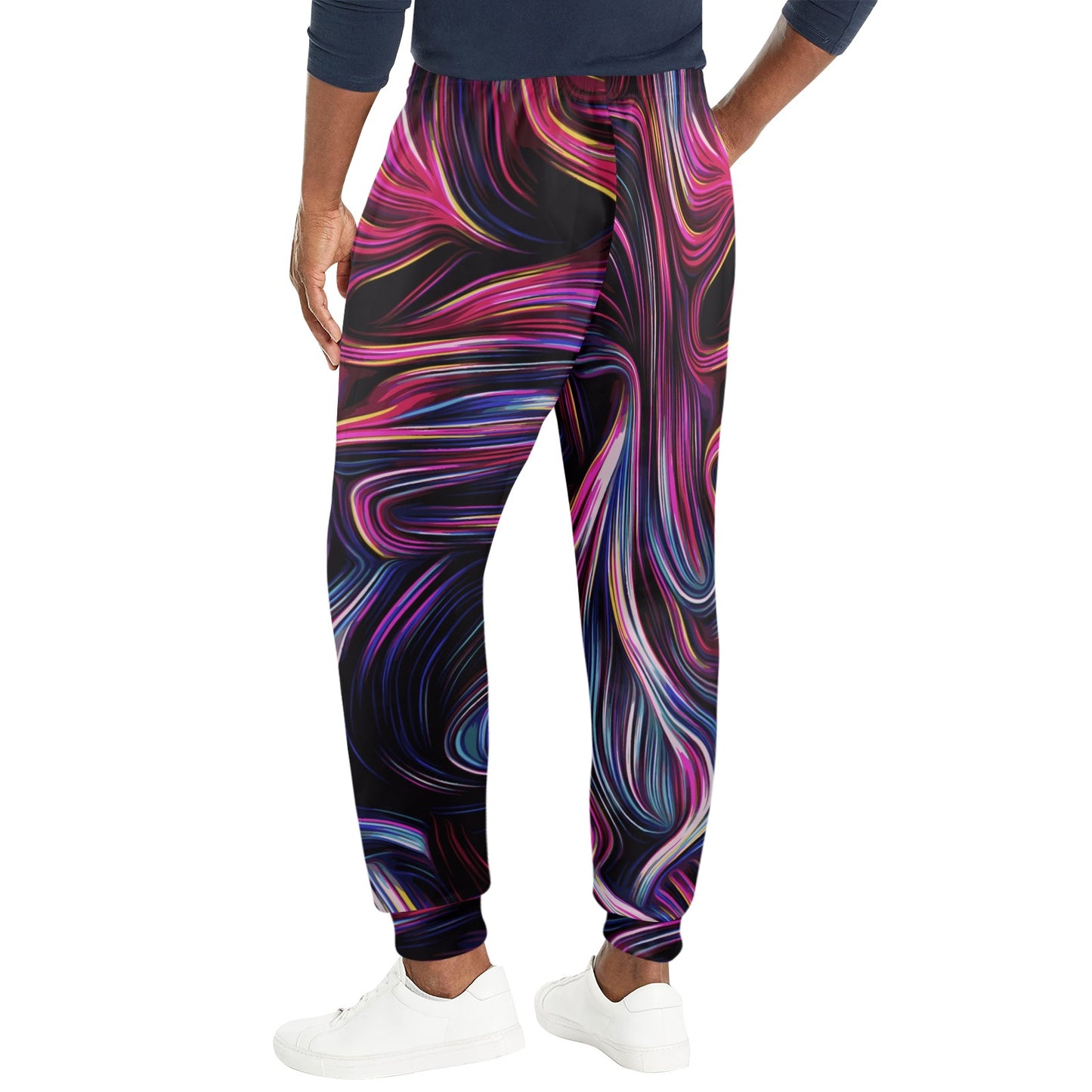 Liquid Pattern Print Design 01 Men's Casual Track Pants