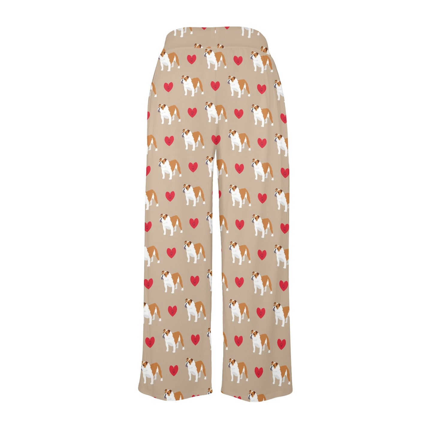 Bulldogs Pattern Print Design 02 Women's Wide Leg Lounge Pants