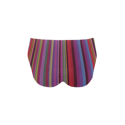 Serape Stripe Print Men's Swimming Briefs