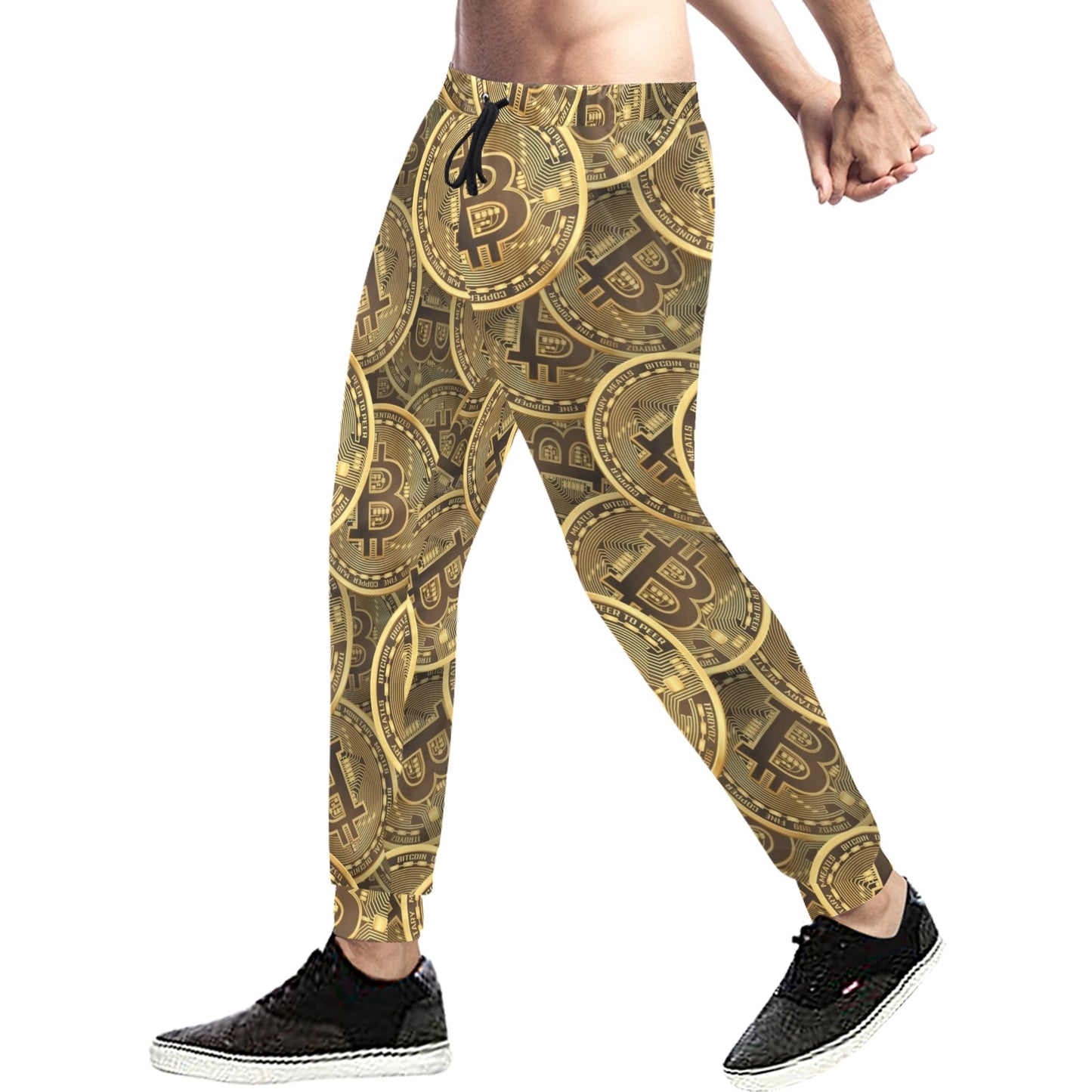 Bitcoin Pattern Print Design DO01 Men's Sweatpants