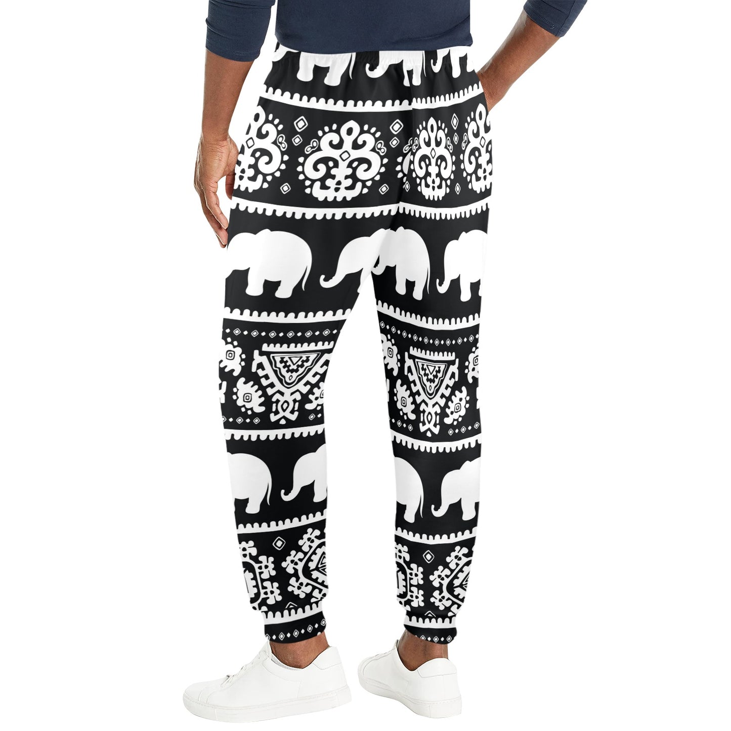 Elephant Pattern Men's Casual Track Pants