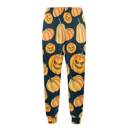 Pumpkin Halloween Pattern Print Design A04 Men's Casual Track Pants