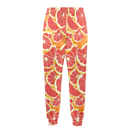 Grapefruit Pattern Print Design GF02 Men's Casual Track Pants