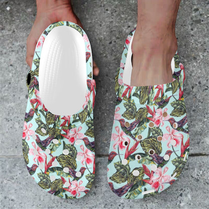 Hummingbird Cute Themed Print Unisex Clogs Shoes