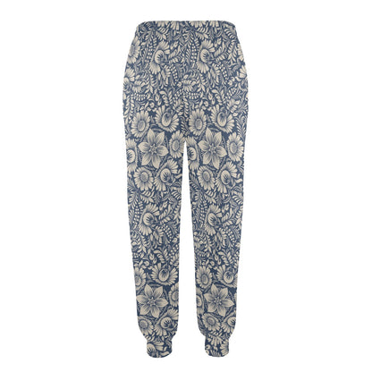 Elegant Floral Print Pattern Women's Casual Track Pants