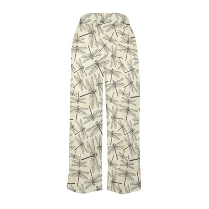 Dragonfly Print Design LKS402 Women's Wide Leg Lounge Pants