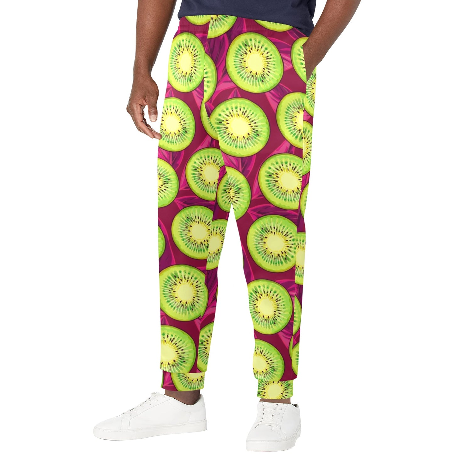 Kiwi Pattern Print Design KW05 Men's Casual Track Pants