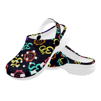 Chakra OM Print Pattern Unisex Clogs Shoes