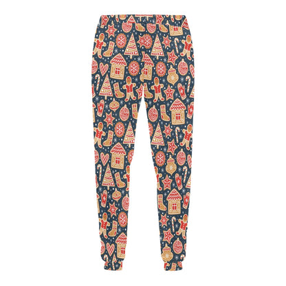 Gingerbread Pattern Print Design 03 Men's Sweatpants