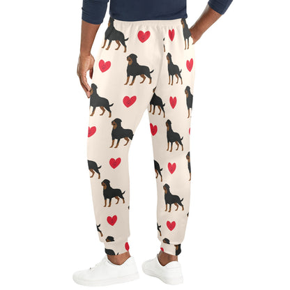 Rottweiler Pattern Print Design A02 Men's Casual Track Pants