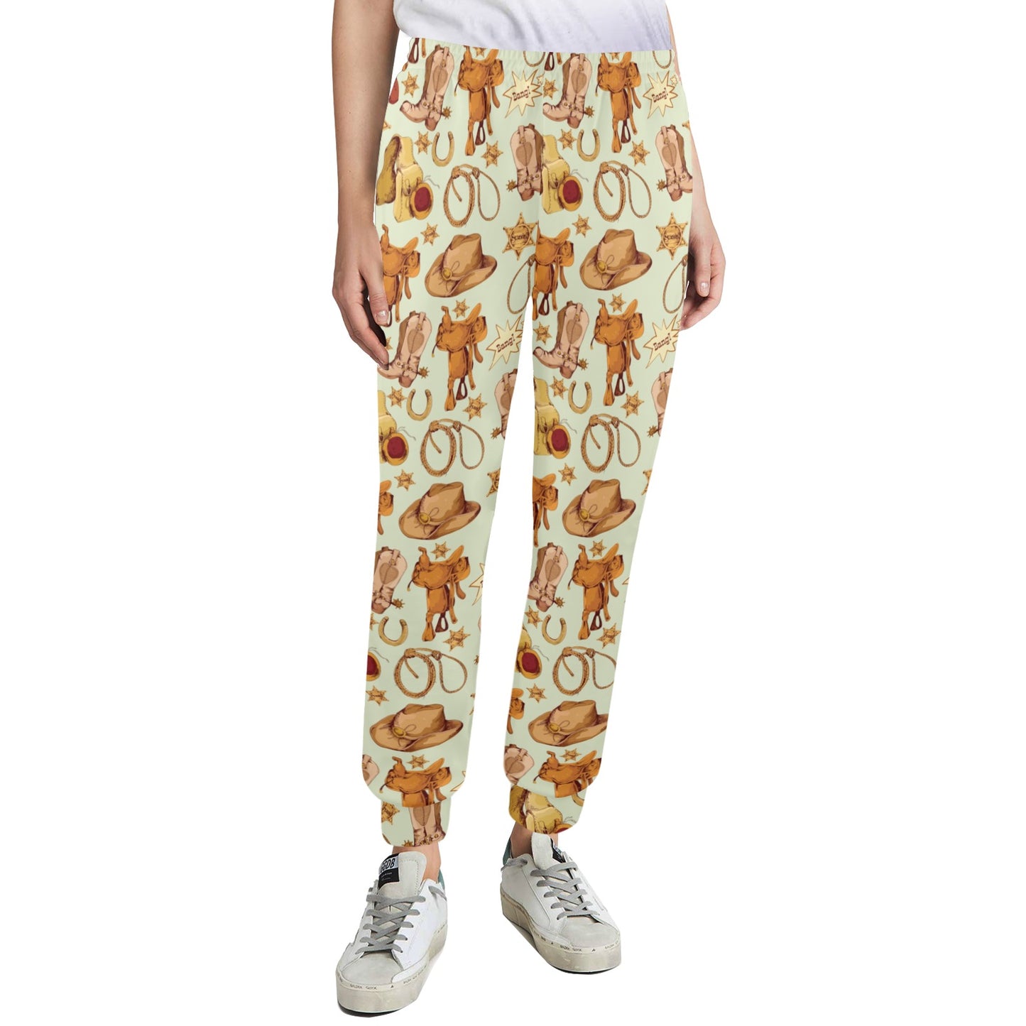 Western Cowboy Design Pattern Women's Casual Track Pants