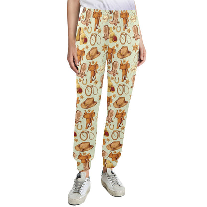 Western Cowboy Design Pattern Women's Casual Track Pants