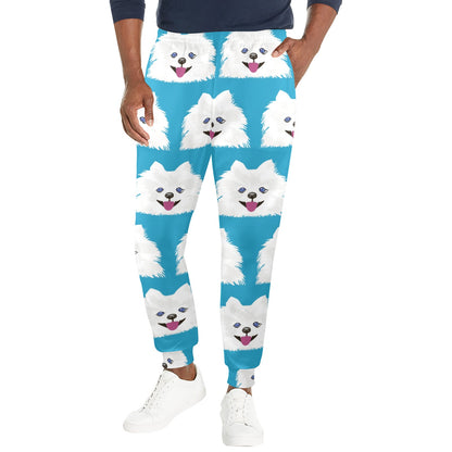 Pomeranians Pattern Print Design A05 Men's Casual Track Pants