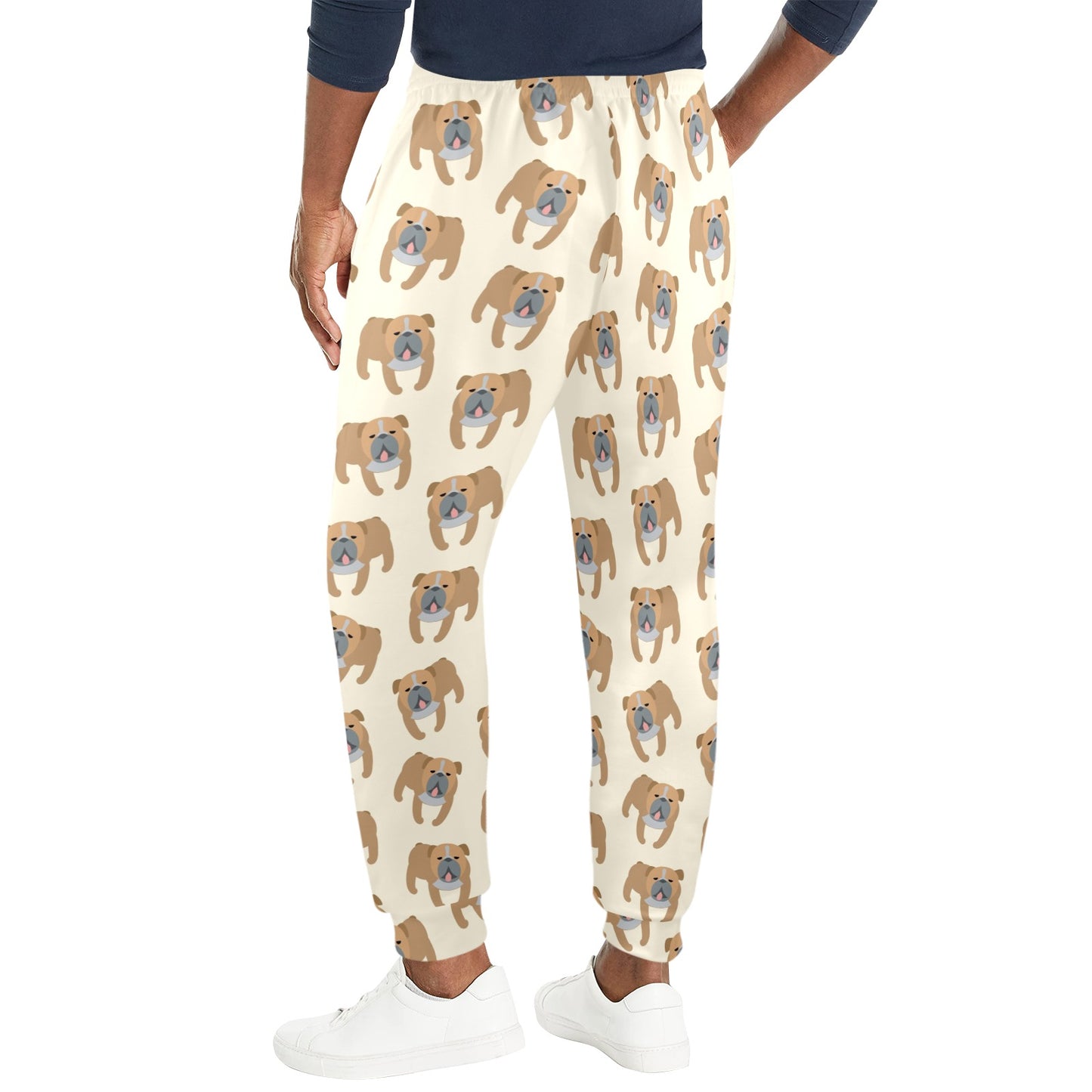 Bulldogs Pattern Print Design 01 Men's Casual Track Pants