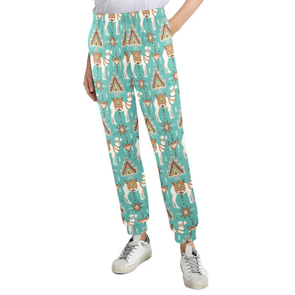 Camel ethnic Design Print Pattern JJ024 Women's Casual Track Pants