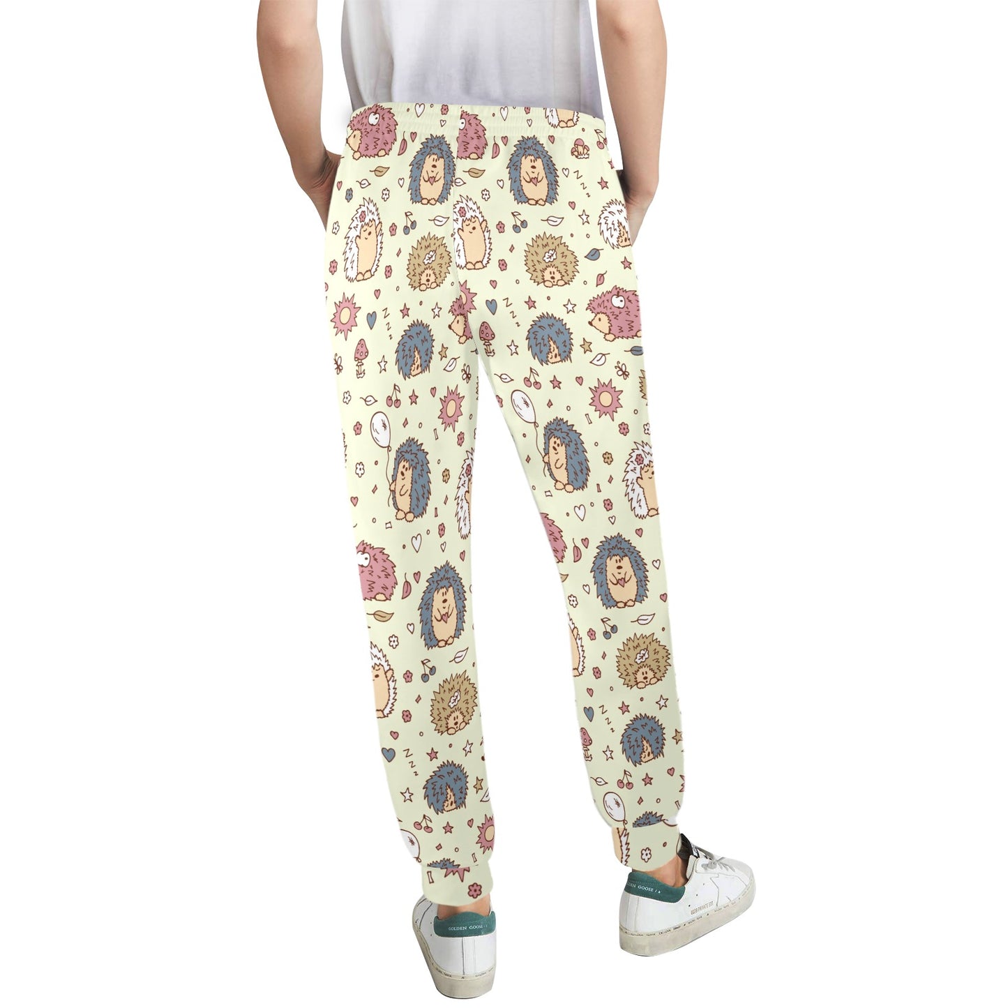 Hedgehog Cute Pattern Print Design 01 Women's Casual Track Pants