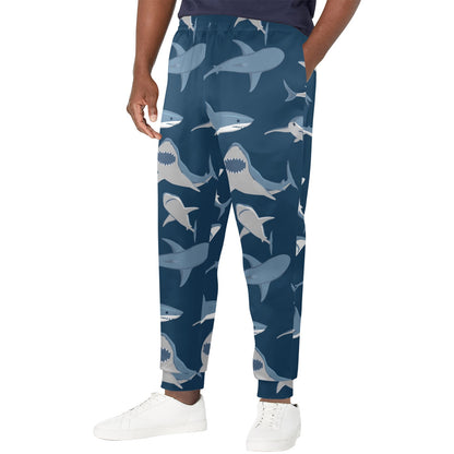 Shark Action Pattern Men's Casual Track Pants