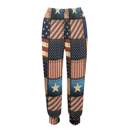 American flag Patchwork Design Women's Casual Track Pants
