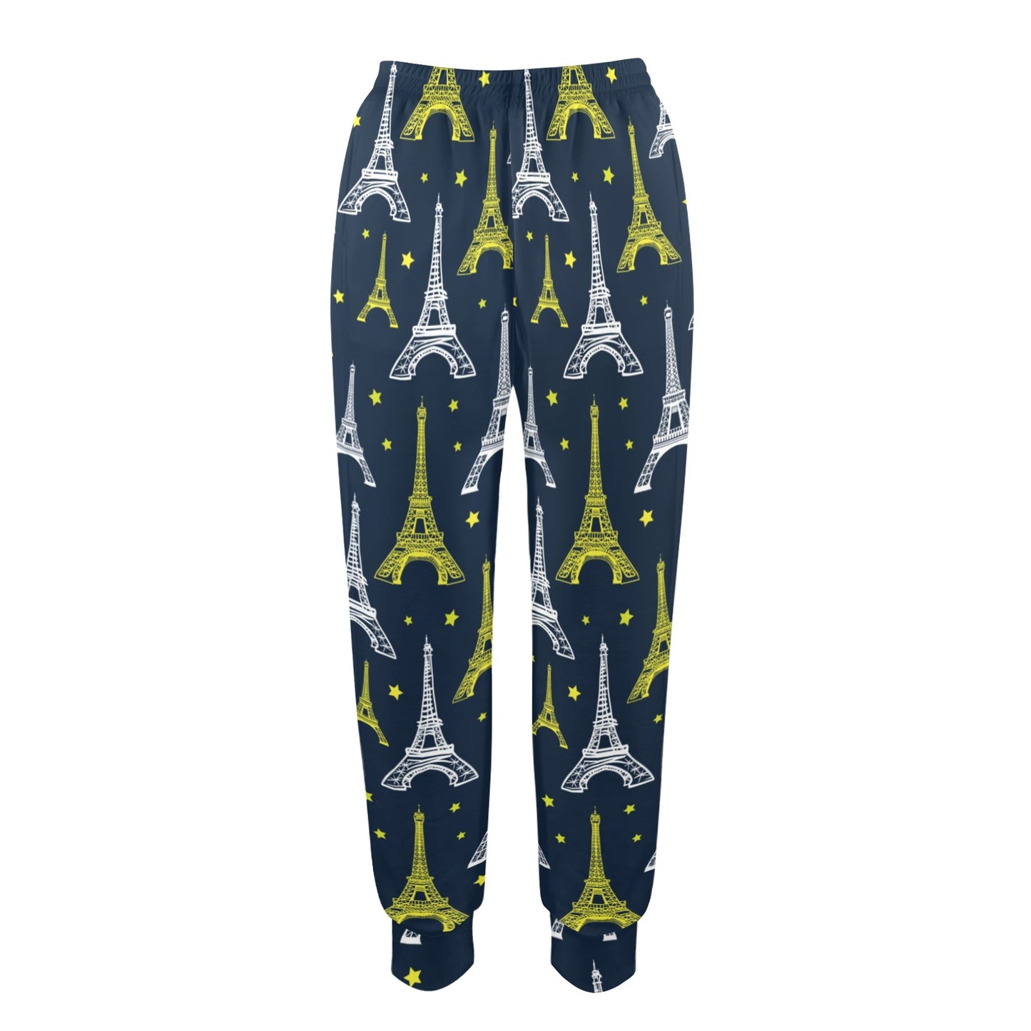 Eiffel Tower Star Print Women's Casual Track Pants
