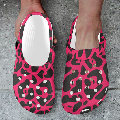 Cheetah Pink Print Pattern Unisex Clogs Shoes