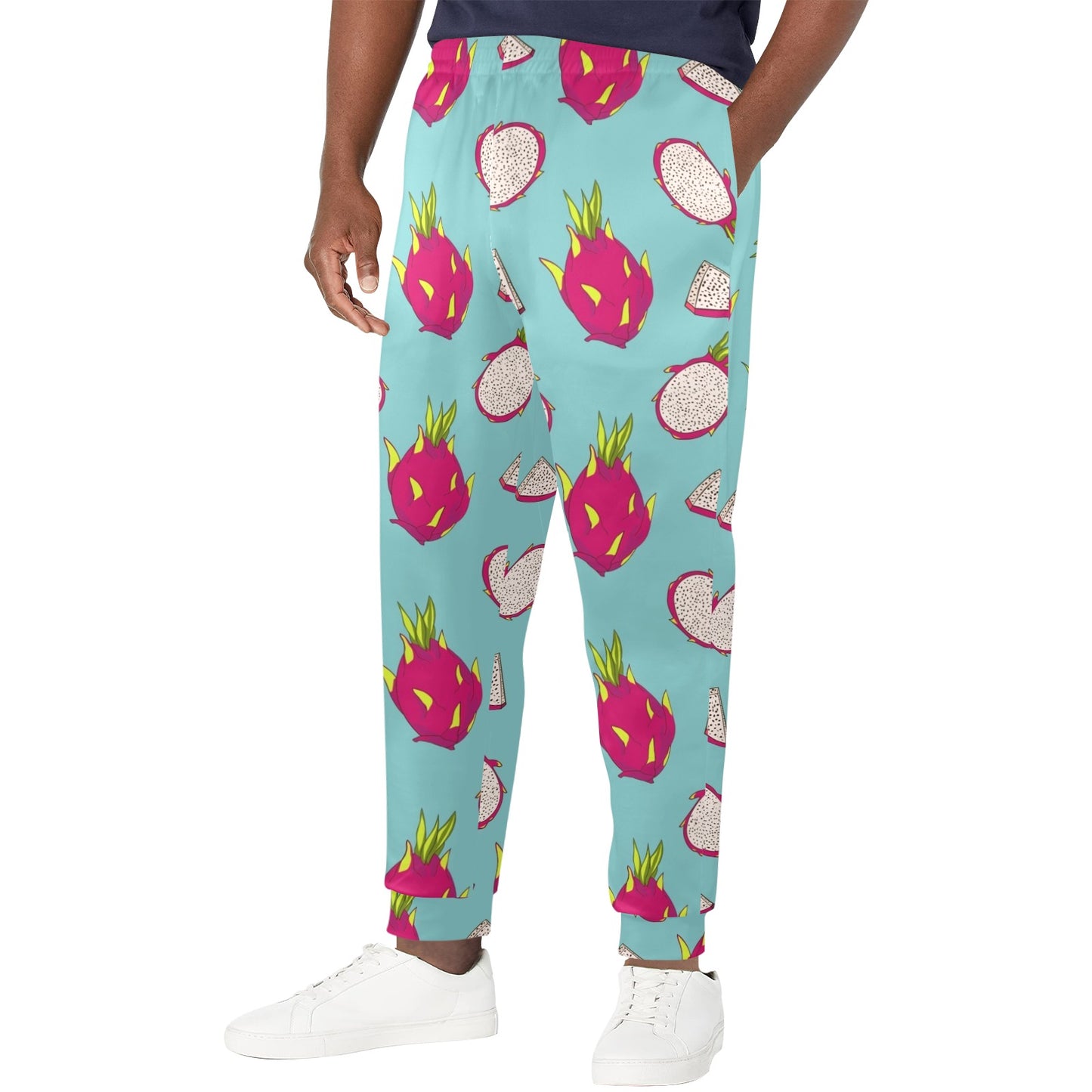 Dragonfruit Pattern Print Design DF01 Men's Casual Track Pants